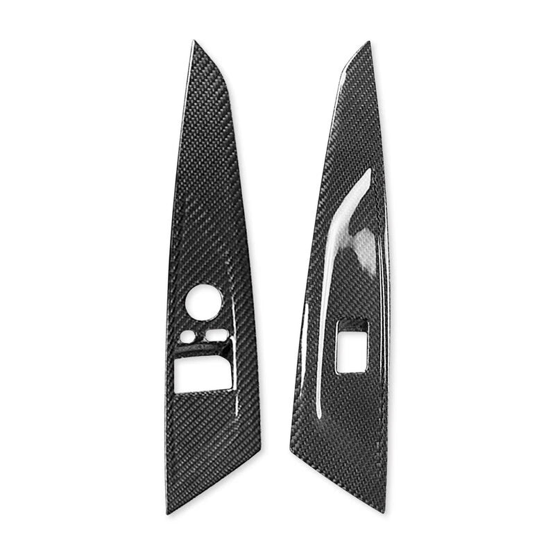 LHD Carbon Fiber Window Lift Panel Cover Trim for BMW G22 Coupe 430i 2021-2023