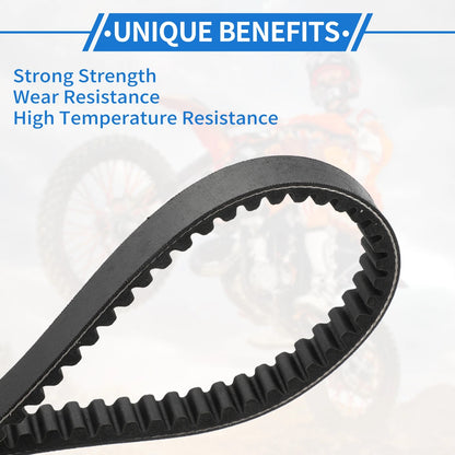 Drive Belt for Suzuki AN125, Wear-Resistant Rubber Fiber (2000-2005)