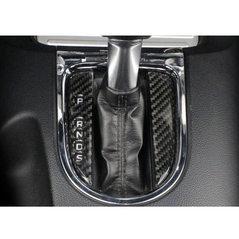 Carbon Fiber Interior Gear Shift Surround Cover Trim For Ford Mustang 2014-2019