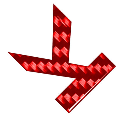 Carbon Red Letter Decals for Car Badge Emblem - Window Door Wall (All Years)