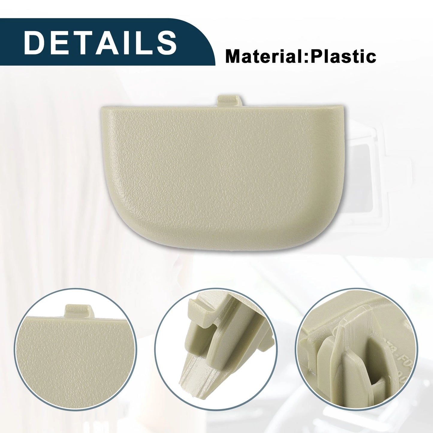 Makeup Mirror Cover Sun Visor Cap Clip for Ford Edge (2015-2023)