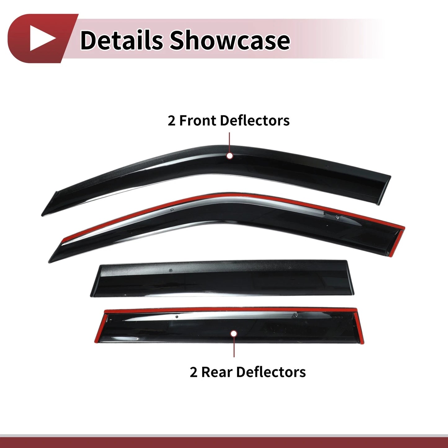 Window Deflectors 1 Set for Subaru Forester (2009-2013)