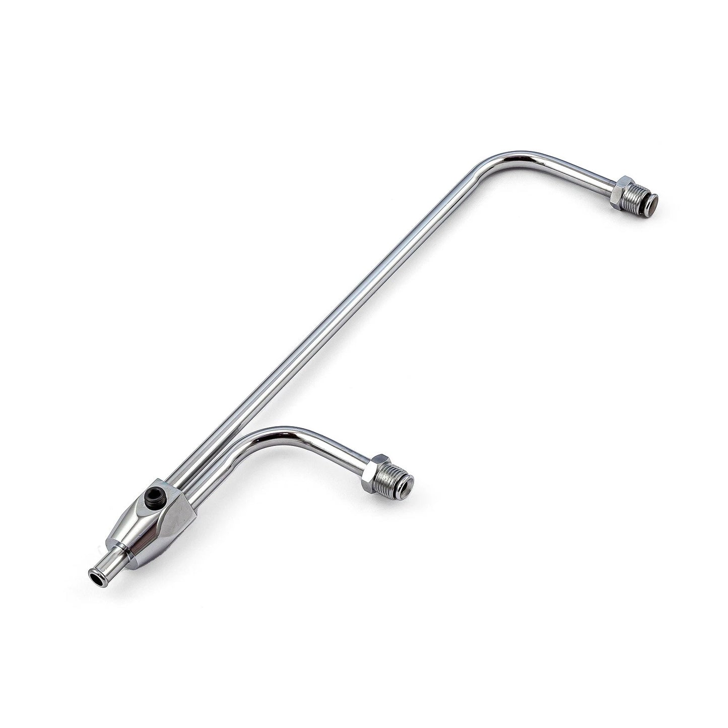 3/8" Inlet Chrome Fuel Line for Holley Double Pumper Carburetor