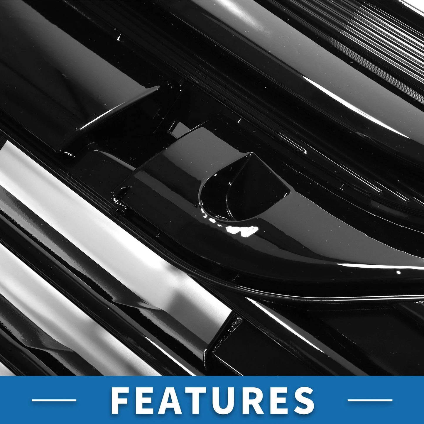 Front Upper Hood Bumper Grille for Honda Odyssey (2018-2021) Black