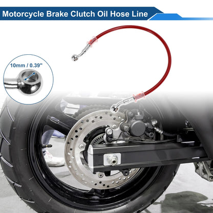 50cm Brake Clutch Oil Hose Line Red for Motorcycle