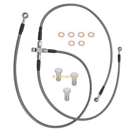 3 x Braided Brake Lines for Suzuki Quadsport Z400 LT-Z400 (2003–2008)