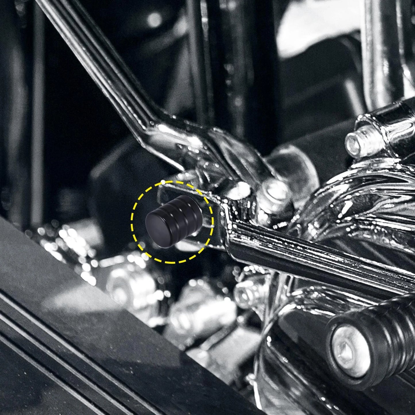 Heel Shift Shaft Cap Black for Harley Davidson