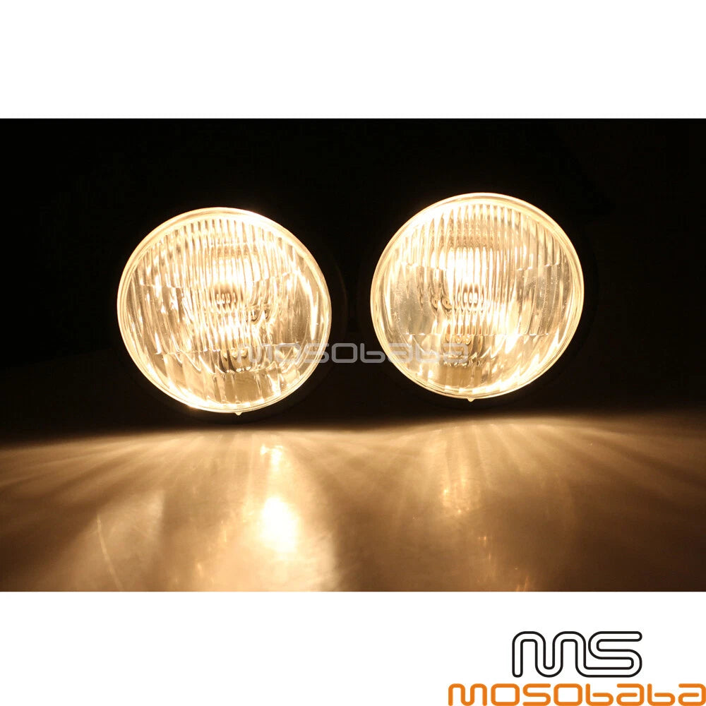4" Chrome Dual Headlight Round Lamp for Harley Naked Bike