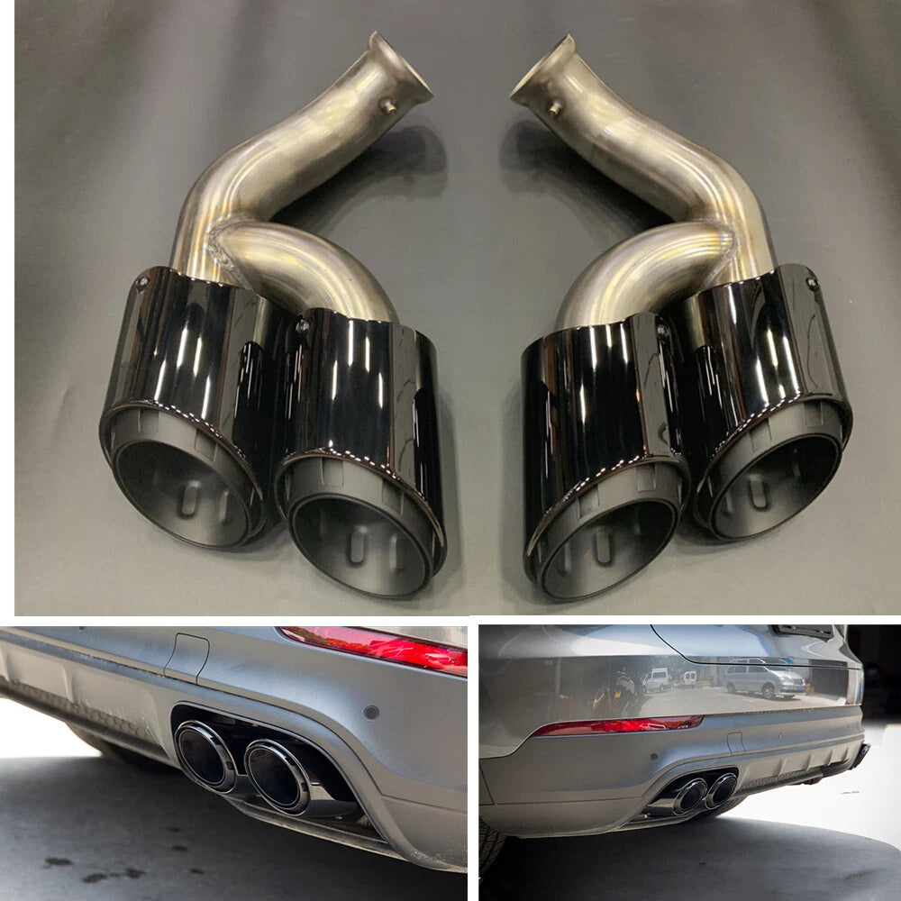 GTS Style Tail Exhaust Tips for Porsche Cayenne V6 (2015-2017)