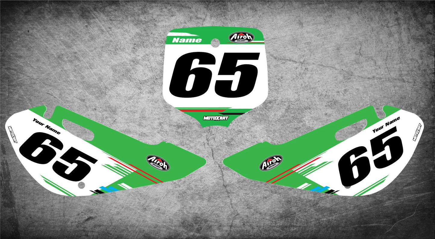 Custom Number Graphics Full Kit for Kawasaki KX 65 Stickers Decals