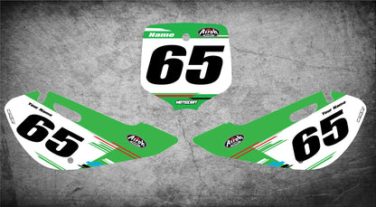 Custom Number Graphics Full Kit for Kawasaki KX 65 Stickers Decals