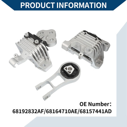 Engine Motor Trans Mount Set for Jeep Cherokee 3.2L (2014-2022)