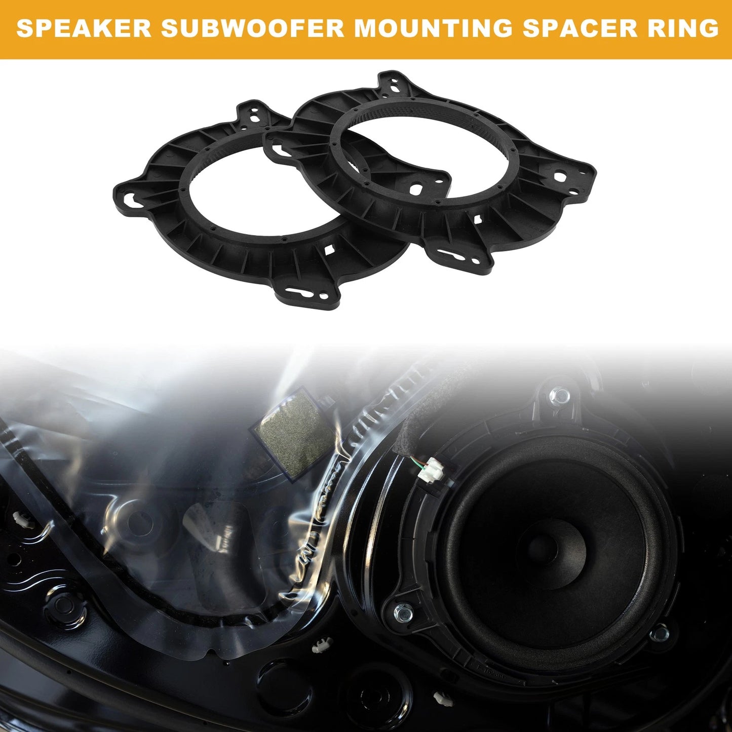 Speaker Spacer Ring 6x9 to 6.5 Tweeter Adaptor for Toyota ABS (2)