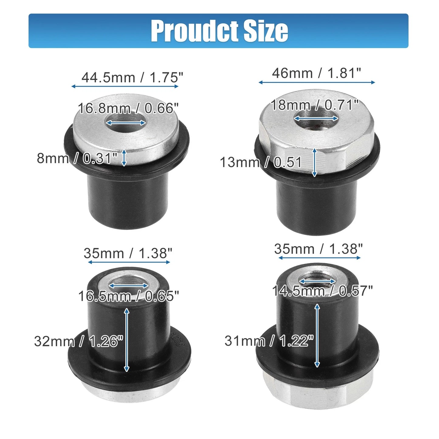 4 x Steering Rack and Pinion Mount Bushing for Dodge Ram
