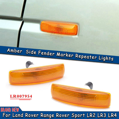 2 x Fender Side Marker Lights for LAND ROVER LR2 LR3 LR4 RR Sport (2006-2016)