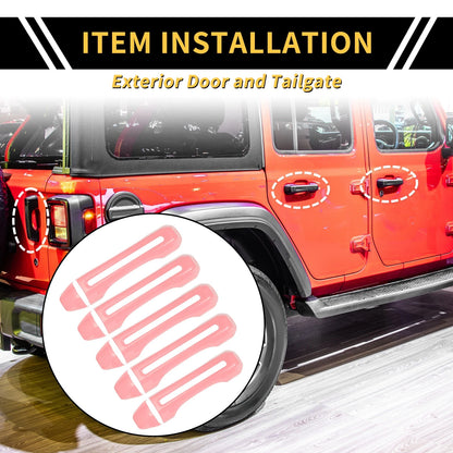 Door Tailgate Handle Cover  for Jeep Gladiator JT (2020-2021) Pink
