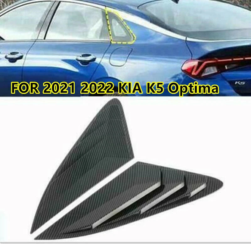 2x Carbon Fiber Side Vent Scoop Louver Trim for KIA K5 Optima (2021–2022)