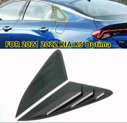 2x Carbon Fiber Side Vent Scoop Louver Trim for KIA K5 Optima (2021–2022)