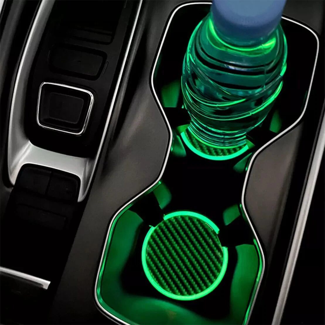 LED Car Cup Holder Night Light Coaster for Auto Accessories