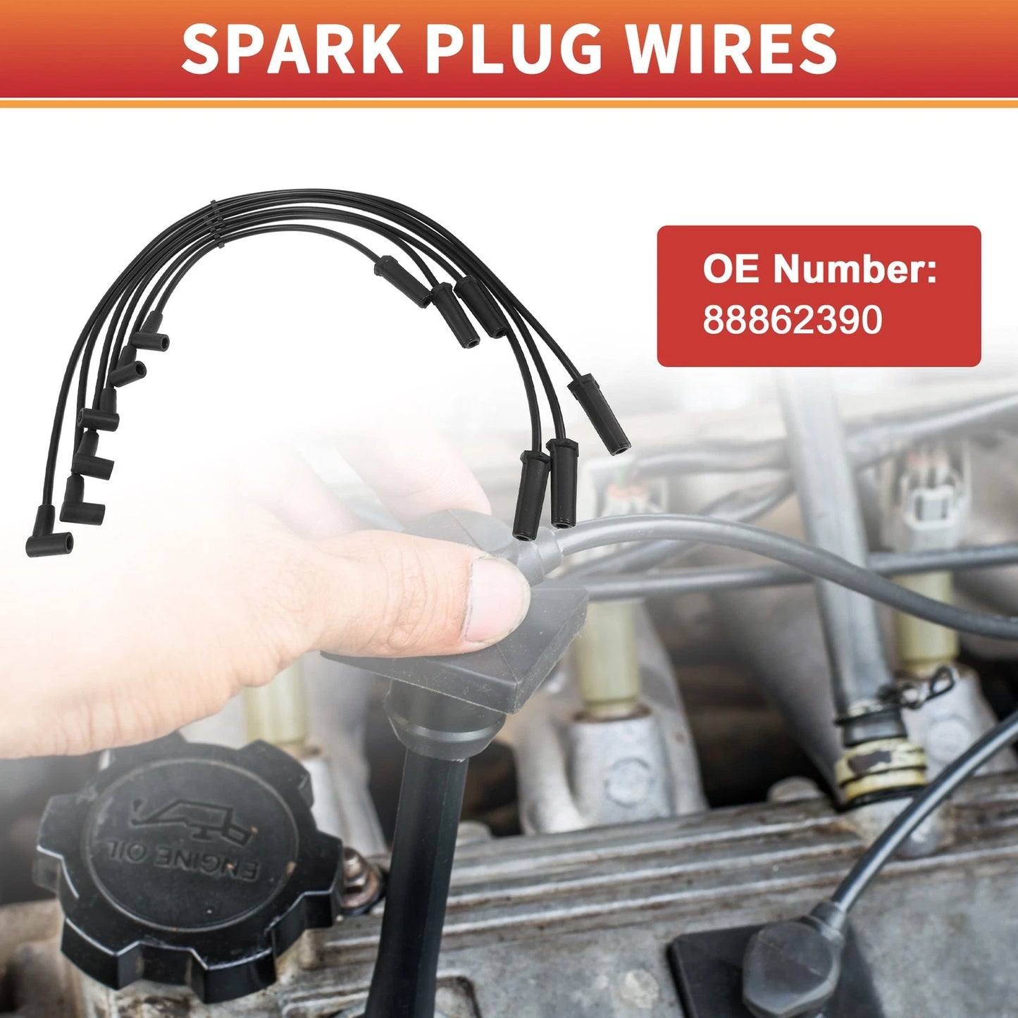 6 x Spark Plug Wire Ignition Coil Cable for Buick LeSabre (1999–2005)