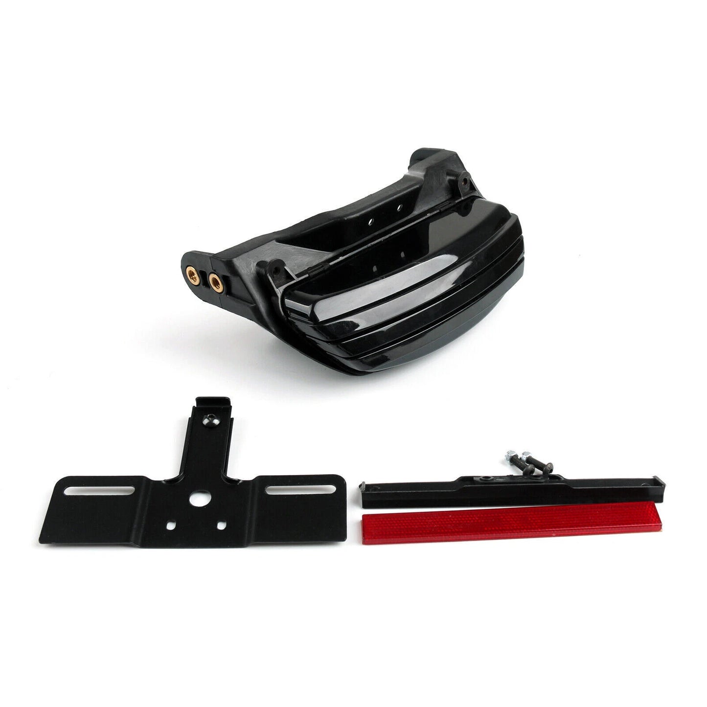 Tri-Bar Fender Tail Light + Bracket for Harley Softail FXST FXSTB FXSTC (2000-2017)