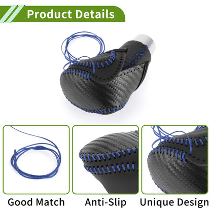 Gear Shift Knob Cover for Toyota CH-R 2018-2022 Black Carbon Fiber
