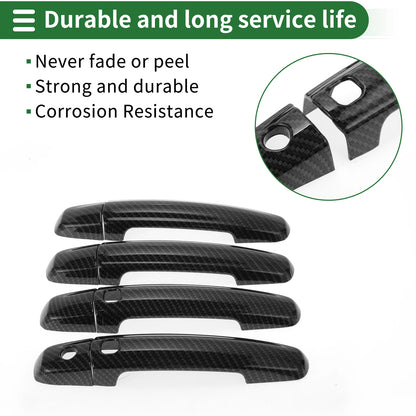 Carbon Fiber Black Door Handle Cover Trim for Suzuki Swift Vitara S-CROSS