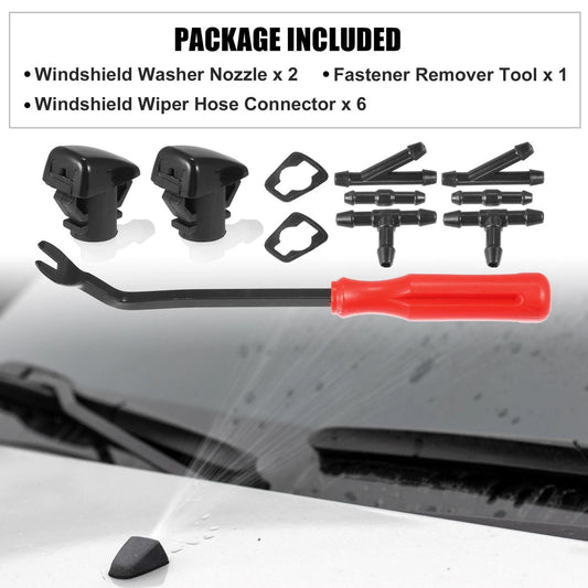 11 x Front Windshield Washer Nozzle Kit for Dodge Durango (2011-2019)