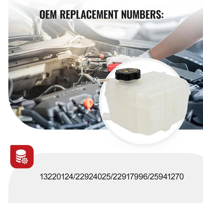 Expansion Tank with Cap for Opel Insignia A, Saab 9-5 2.0 (2008-2017)