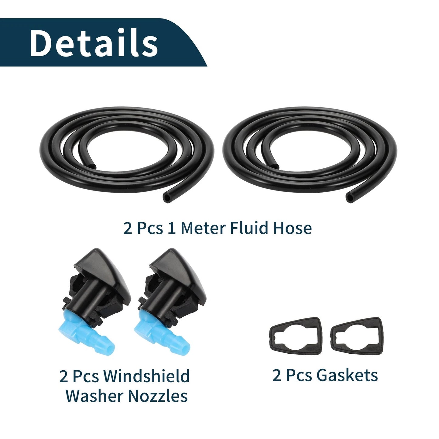 Windshield Washer Nozzle & Fluid Hose for Jeep Grand Cherokee (2011-2023)