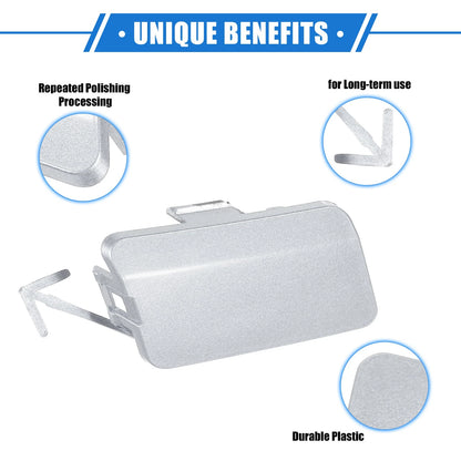 Front Right Tow Hook Cover for Subaru Forester (2009-2013) Silver Tone