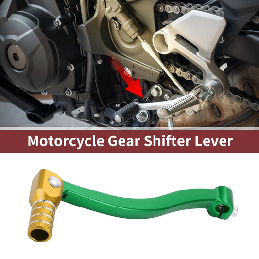 Folding Motorcycle Gear Shifter Lever for Kayo T6 Green Gold Tone