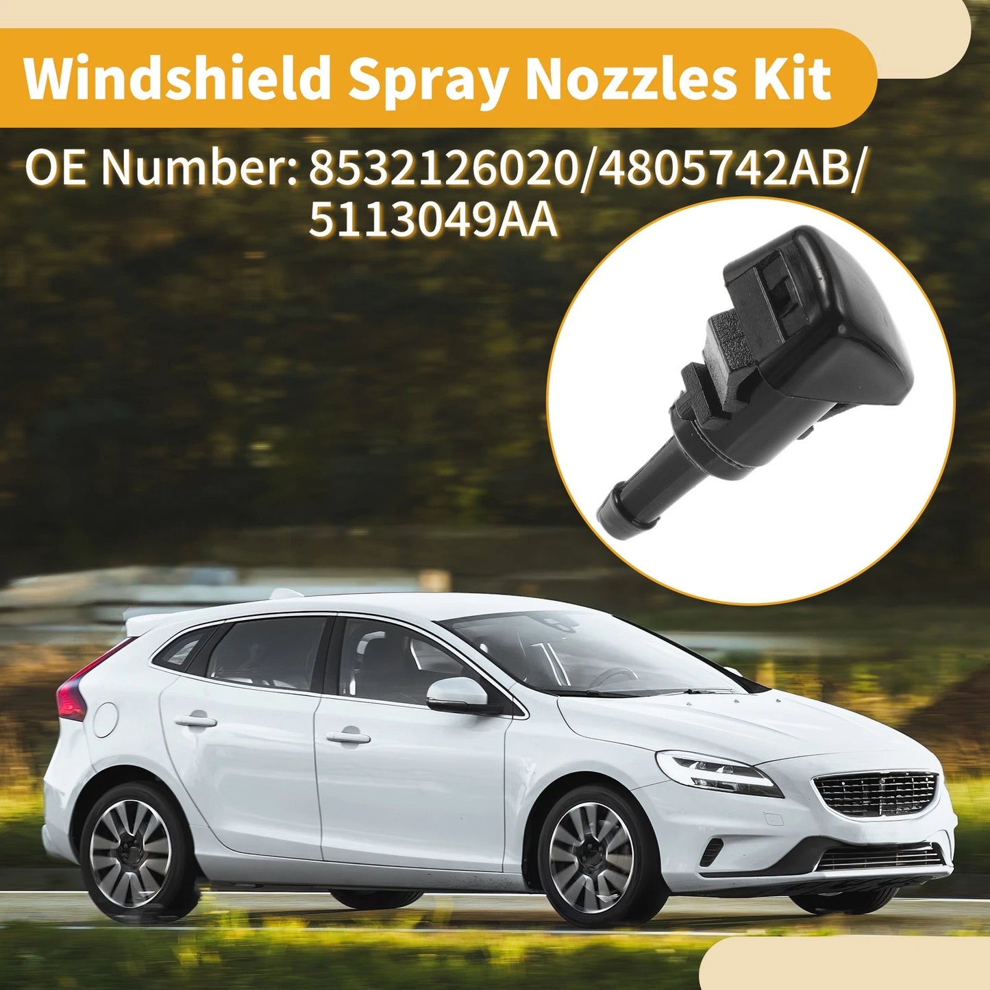 Windshield Washer Nozzle Kit for Jeep Compass (2007-2010)