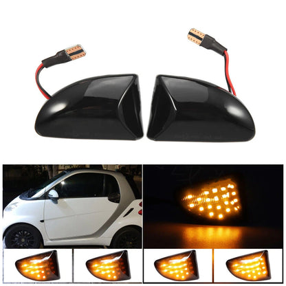 Smoke Lens LED Turn Signal Side Marker Light for 2007-2014 Benz Smart Fortwo