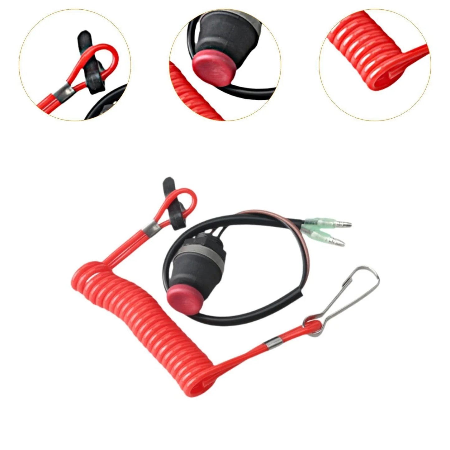 Kill Switch Lanyard Tether Kit for Outboard Motors - Easy Install