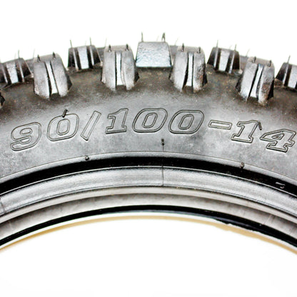 14" Rear Knobby Tire + Tube for PIT PRO Bigfoot Dirt Bike (90-100)