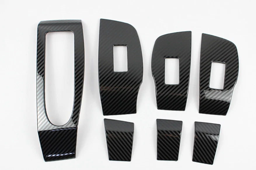 Carbon Fiber Window Lift Panel Switch Cover Trim for Mazda CX-30 (2020-2023)