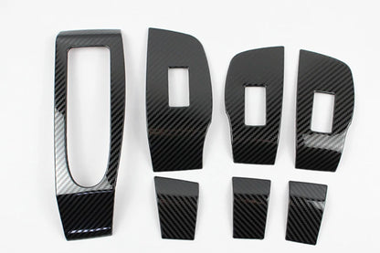 Carbon Fiber Window Lift Panel Switch Cover Trim for Mazda CX-30 (2020-2023)