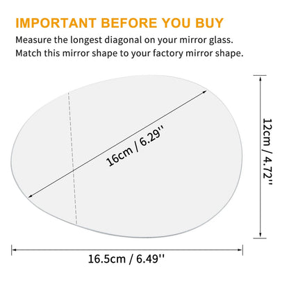 Left Driver Side Mirror Glass for BMW Mini Cooper (2007-2015)