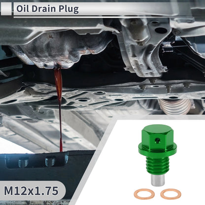 1 Set M12x1.75 Engine Oil Drain Plug with Gasket for Car Motorcycle Boat