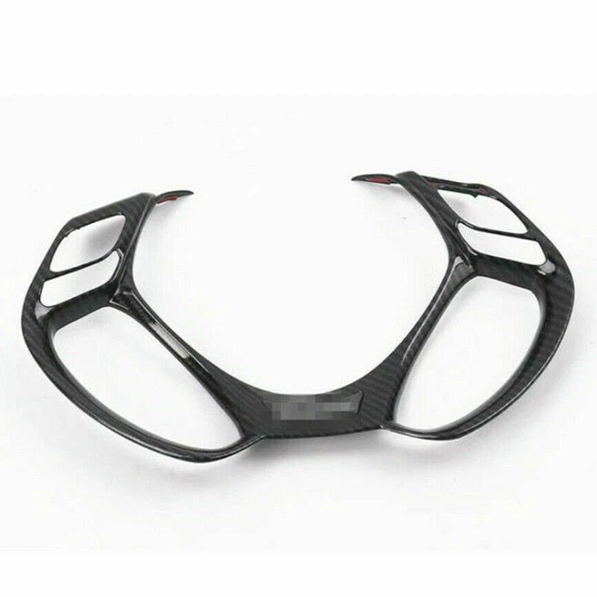 Carbon Fiber Car Steering Wheel Decor Cover Trim for Toyota C-HR (2016–2020)