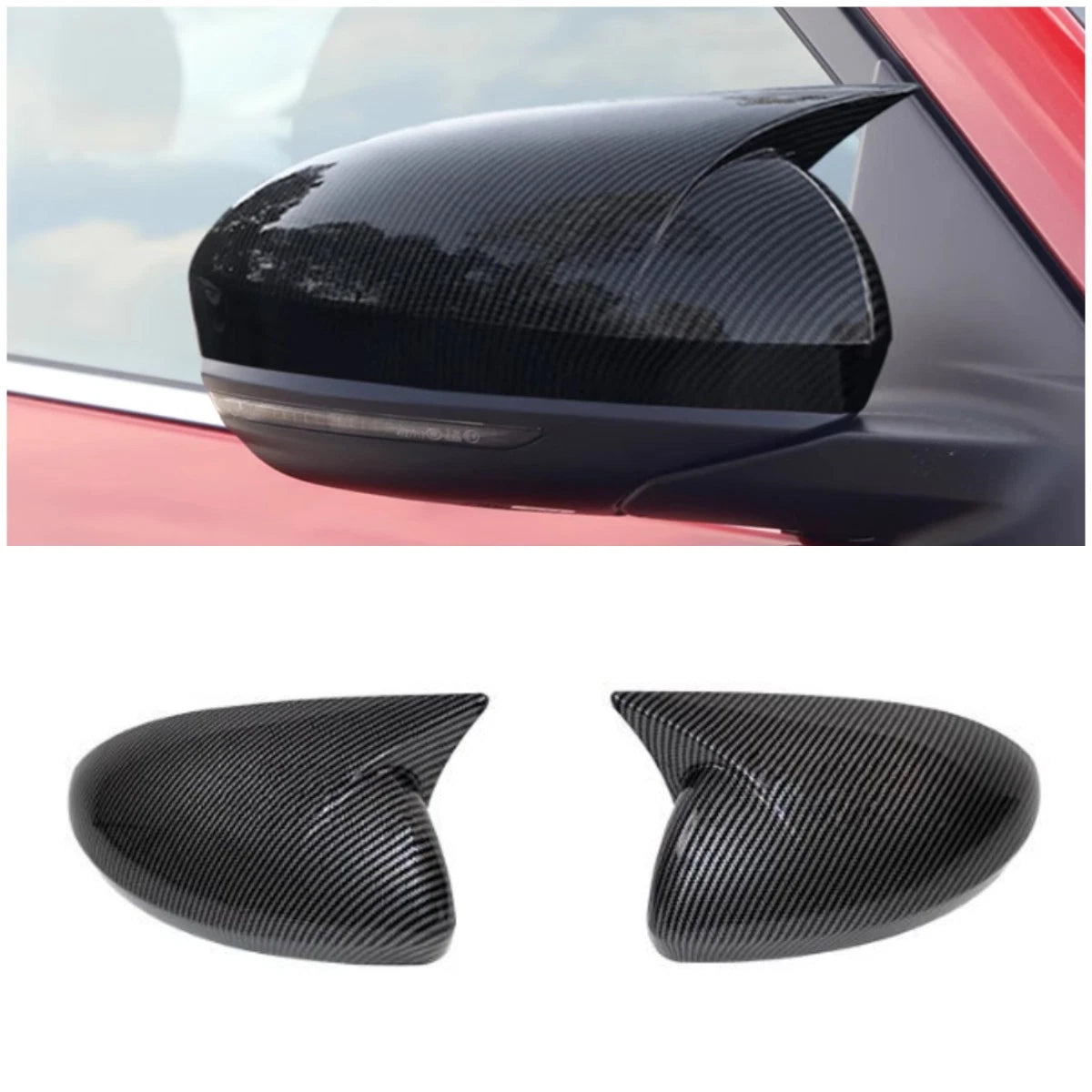 Carbon Fiber Rearview Mirror Lid Cover Trim for Nissan Altima (2019-2024)