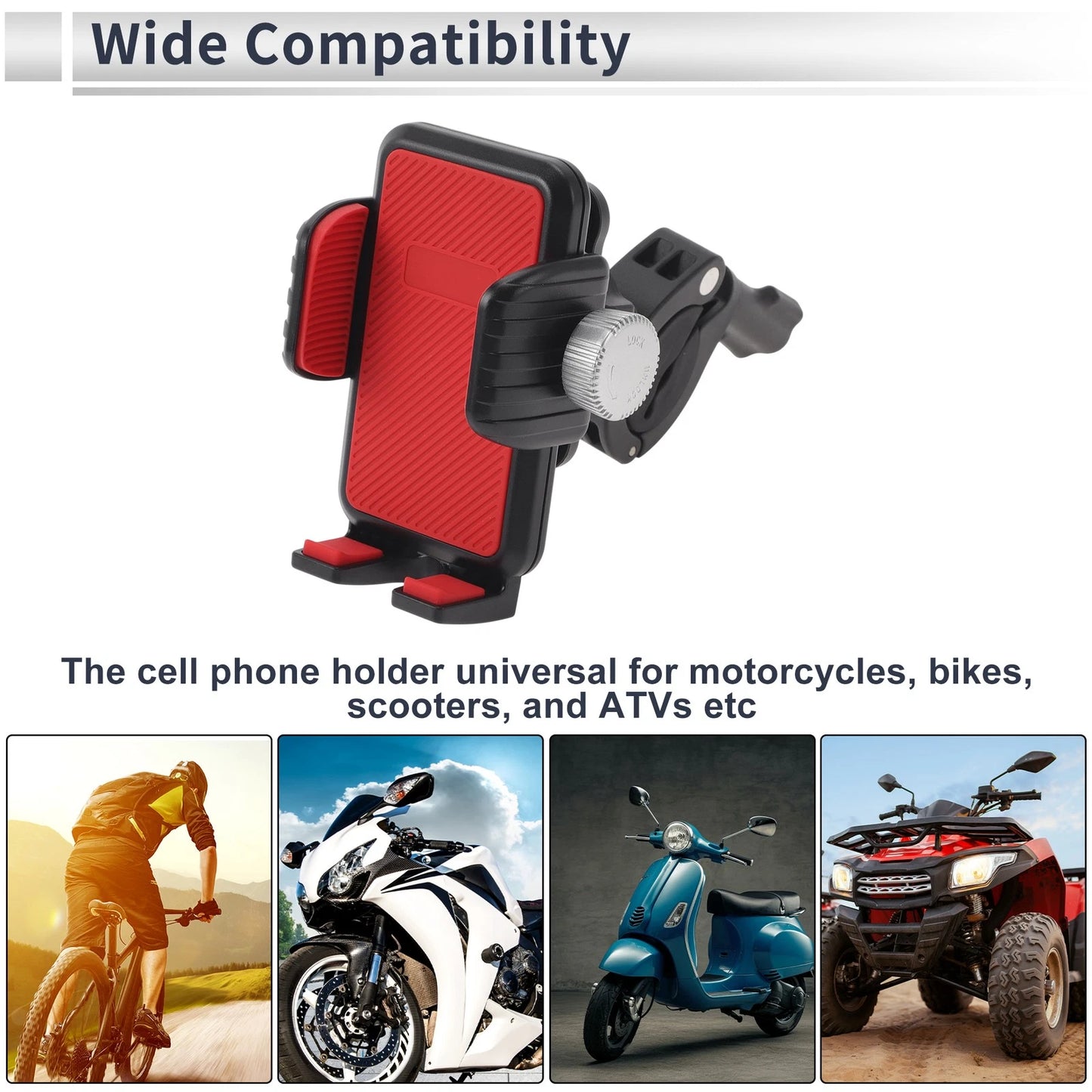 Motorcycle Phone Mount Holder Handlebar Mount 4.7-7.2 inch for Motorcycle