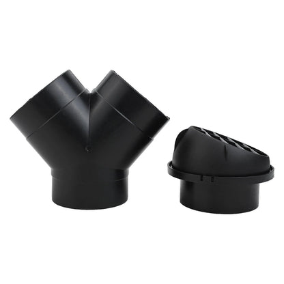75mm Air Diesel Heater Exhaust Y Pipe 2 Outlets 4 Clamps