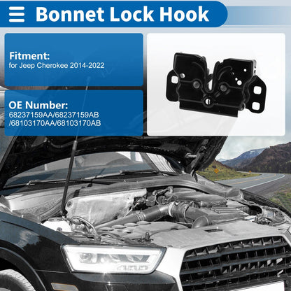 Hood Latch Assembly for Jeep Cherokee (2014-2022) 1 x Pc