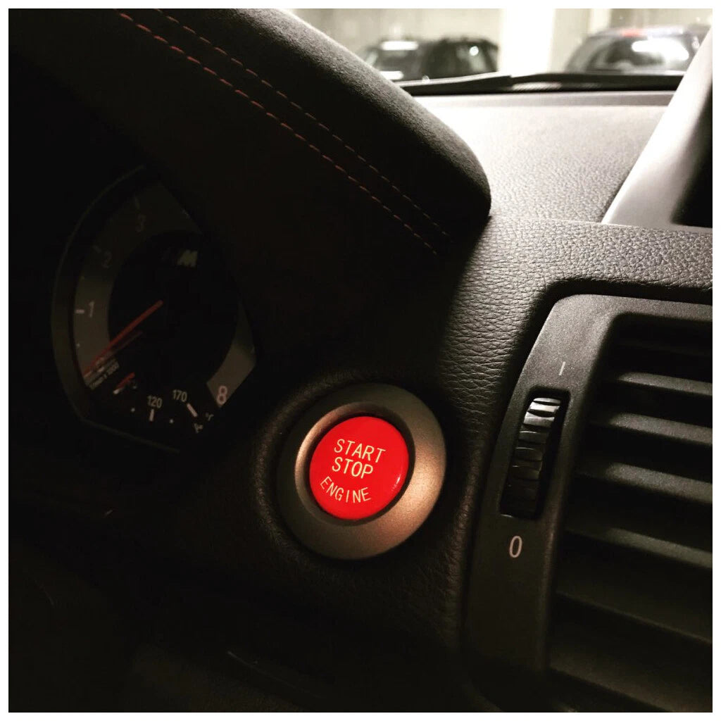 Gloss Red Start Stop Button Cover for BMW E81 E87 E90 E91 E92 (2006-2013)