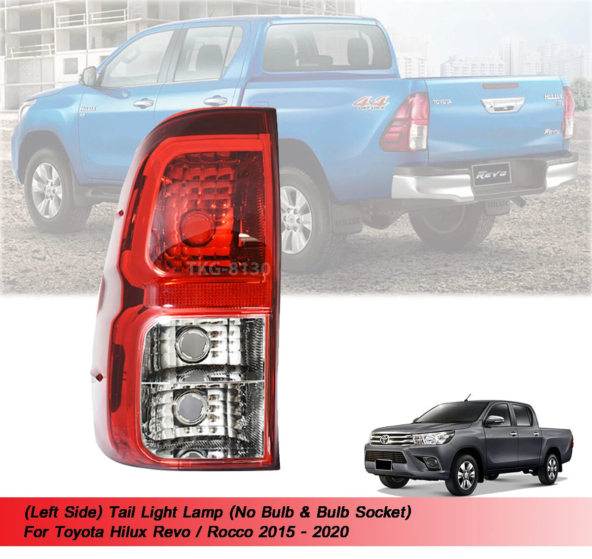 LH Tail Light for Toyota Hilux Revo (2015-2020)