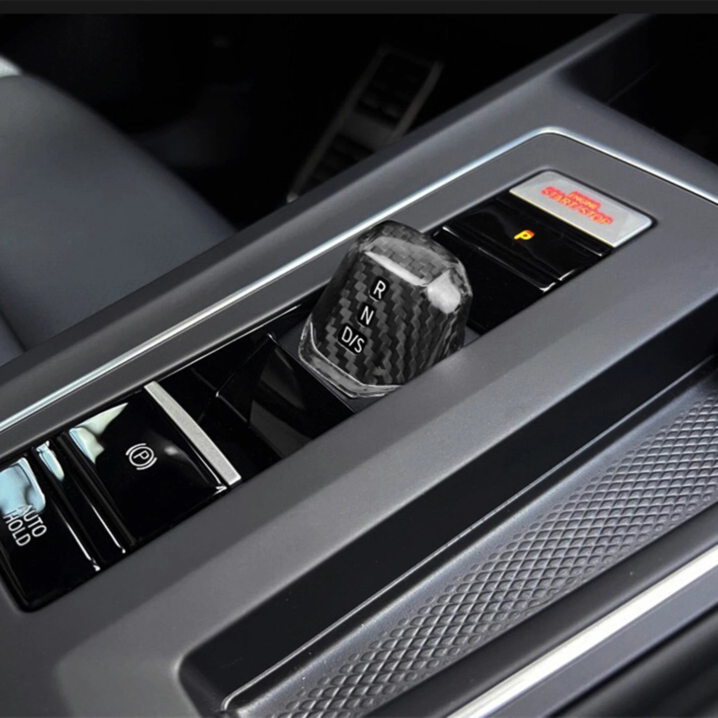 1x Carbon Fiber Center Gear Shift Knob Cover for VW Golf 8 GTI (2021-2024)