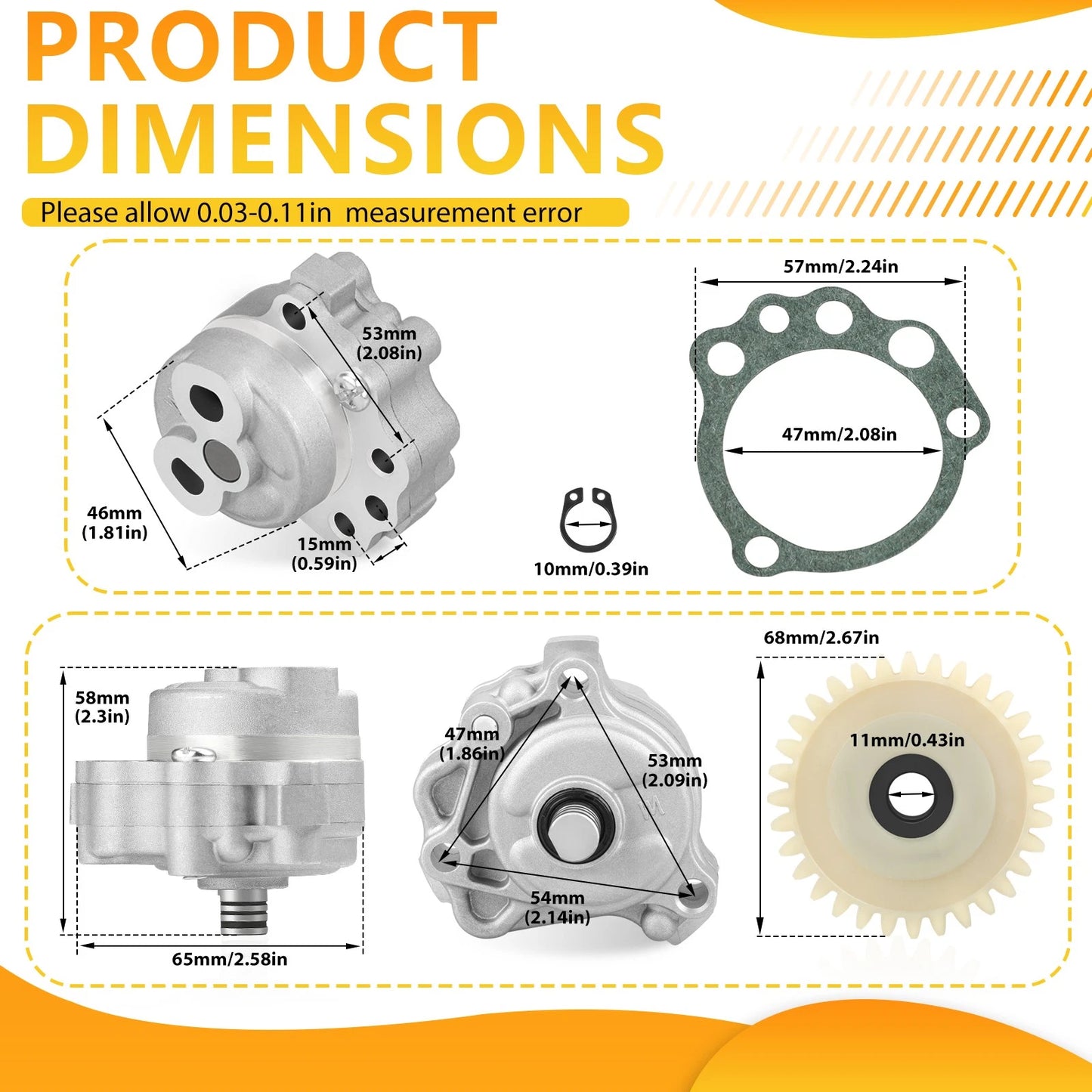Oil Pump & Drive Gear Gasket Kit for Yamaha Raptor 700 (2006–2024)