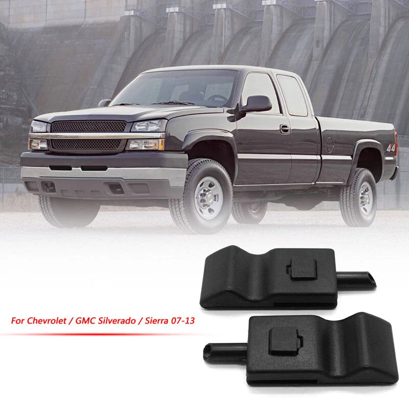 2 x Door Lock Knobs Black for Chevy GMC Yukon Silverado Sierra (2007-2013)
